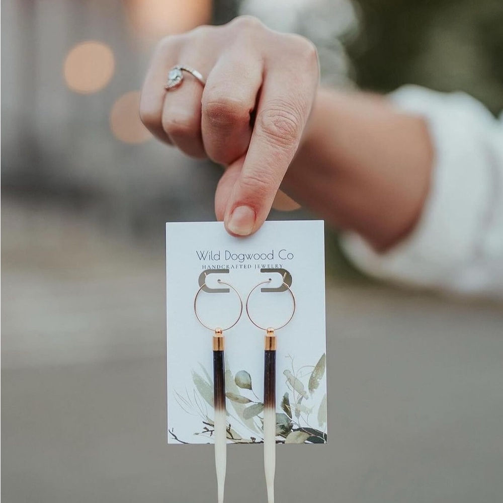 Beth Dutton porcupine quill earrings